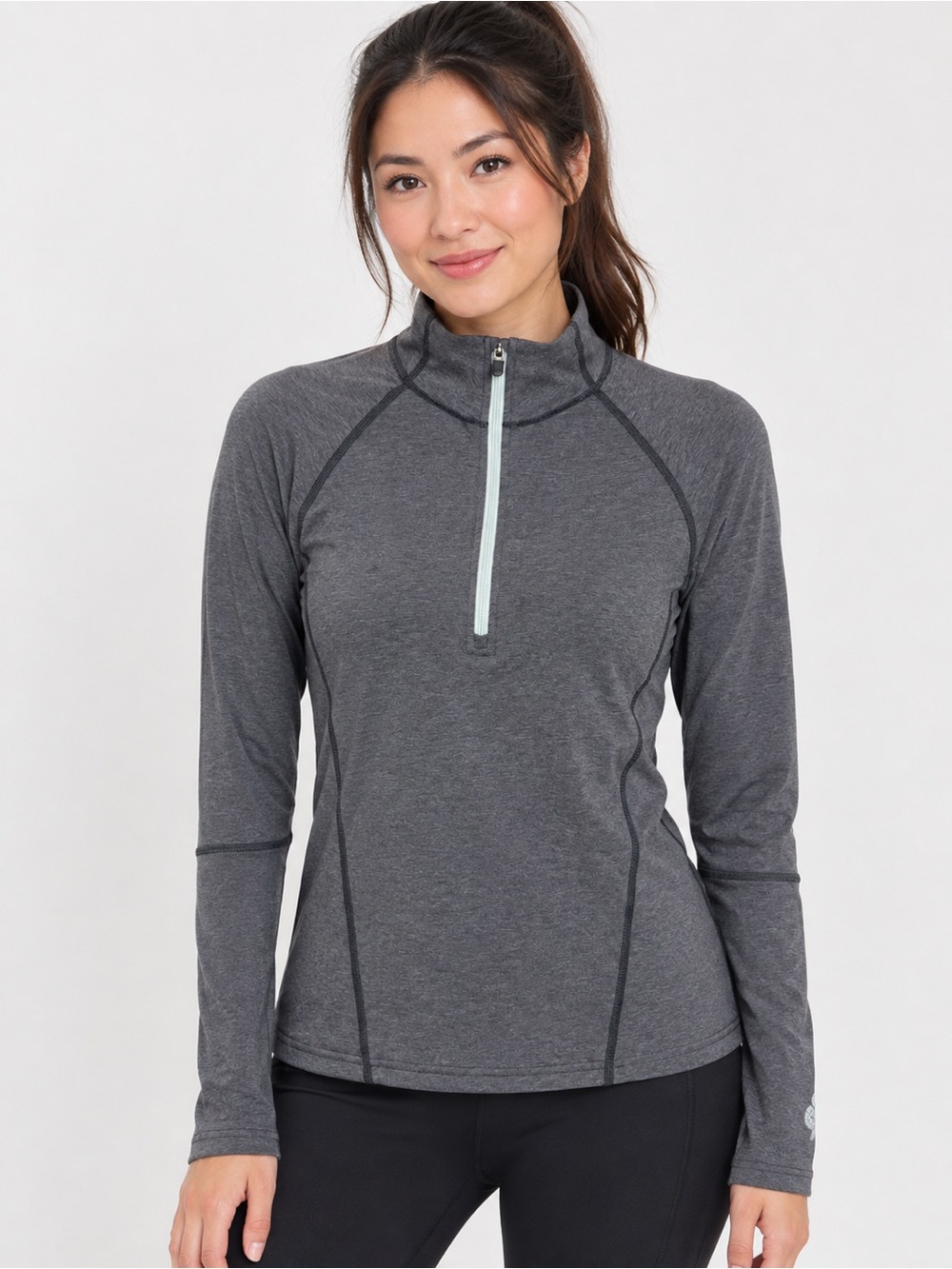 Stio Glide Power Stretch Half-Zip Pullover Gray Fleece Women's S